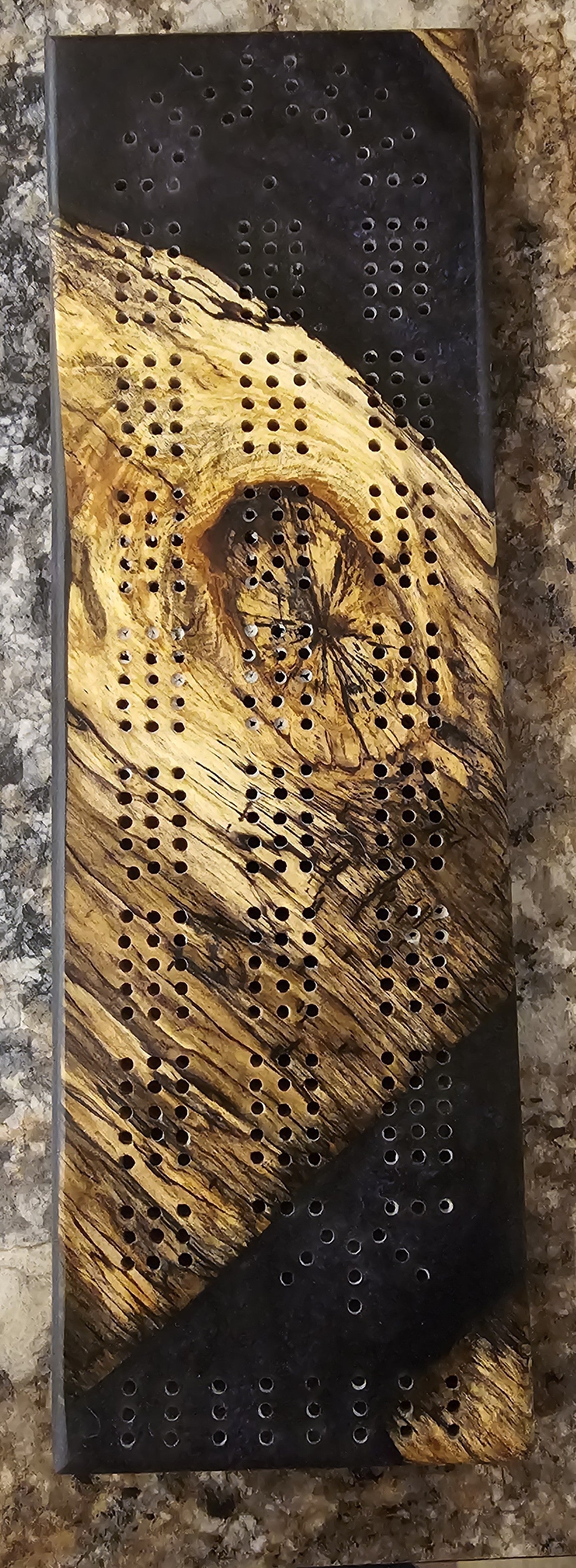 Cribbage Board  Spalted Beech / Pandora