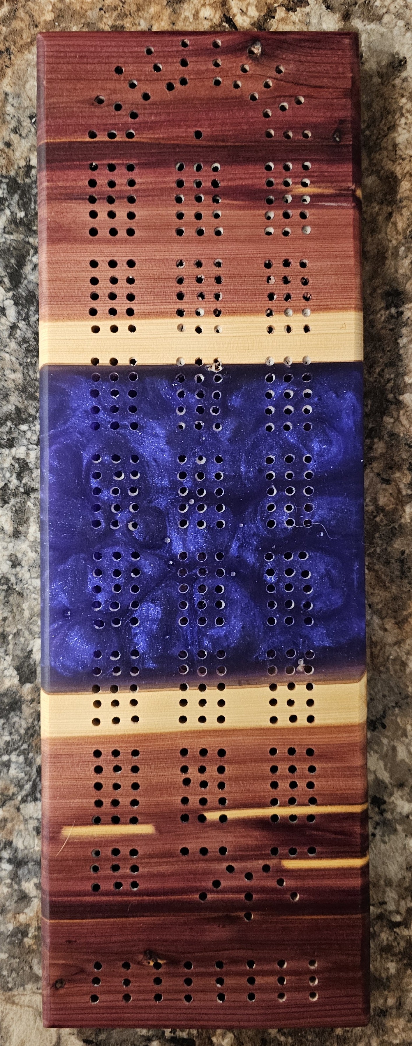 Cribbage Board - Aromatic Cedar / Purple Haze