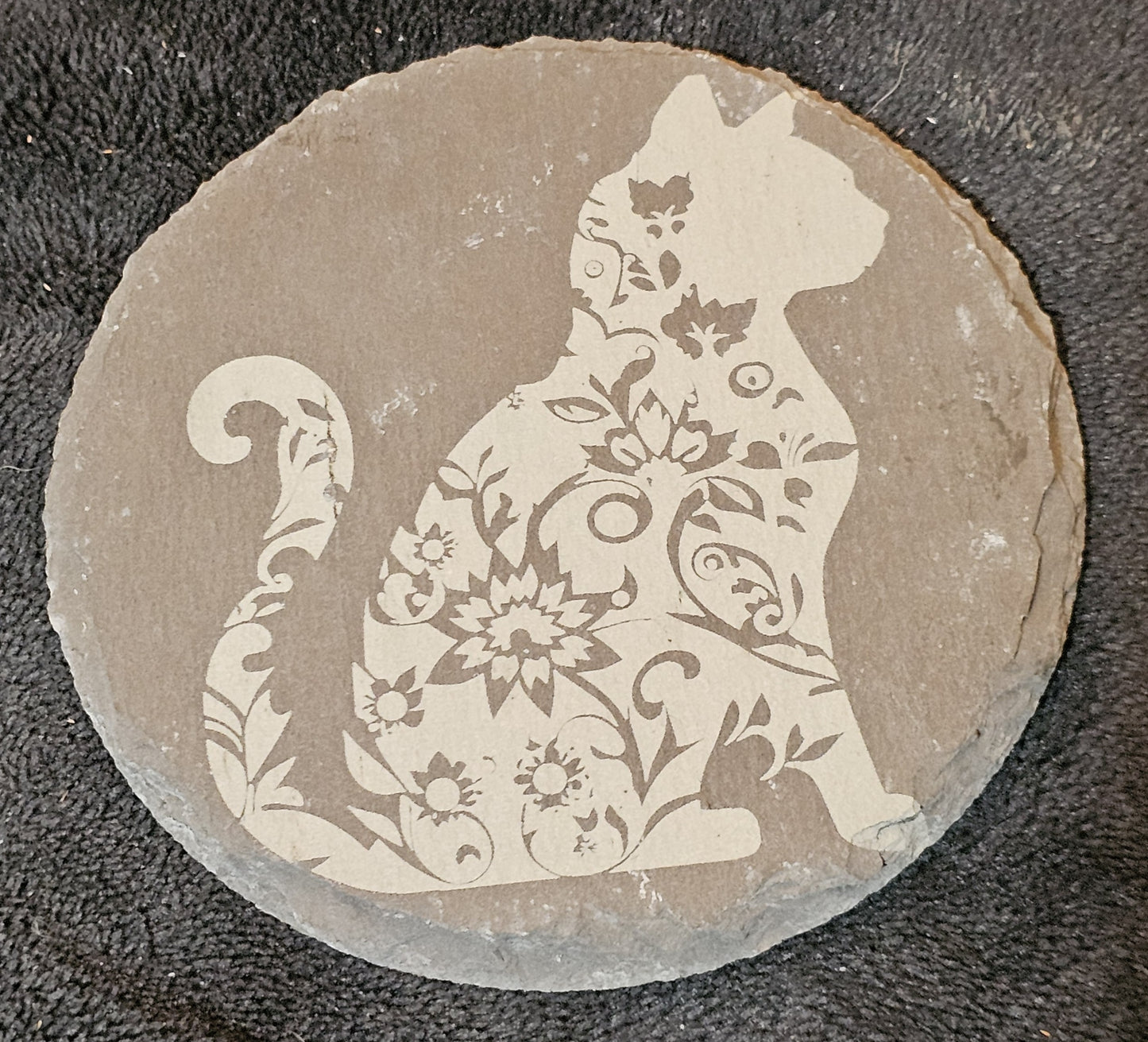 Coasters - Laser Engraved Slate - Round