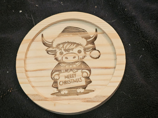 Coasters - Laser Engraved Wood - Round