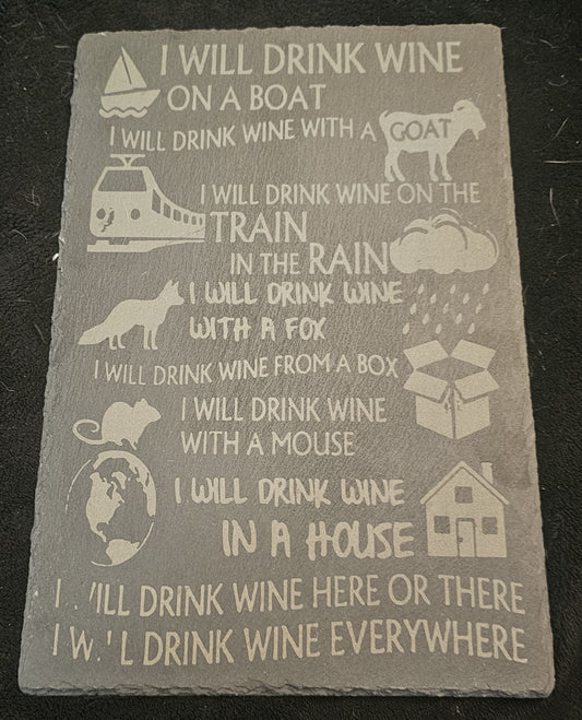 Slate Board - Dr Seuss - Wine