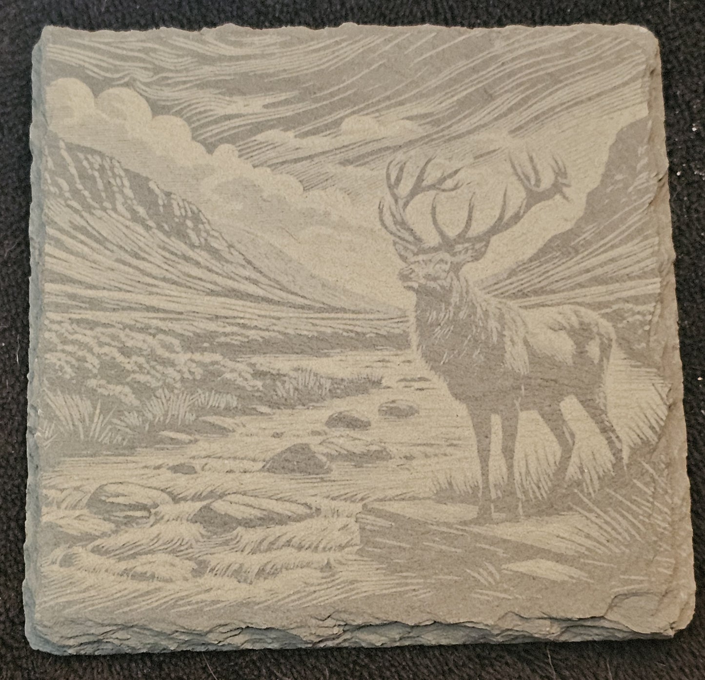 Coasters - Laser Engraved Slate - Square